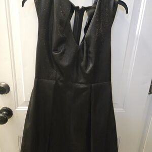 Halston Heritage Black Backless Dress